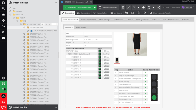 New Data Management for Product and Image Data
